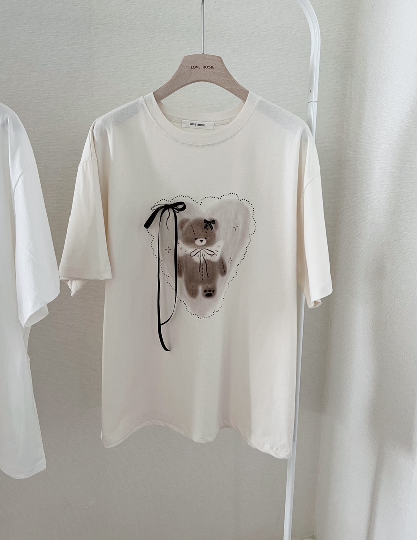 LOVE ROSIE韓國東大門直郵女士新款休閑時尚人氣26春夏T恤LOVE ROSIET恤圖色2