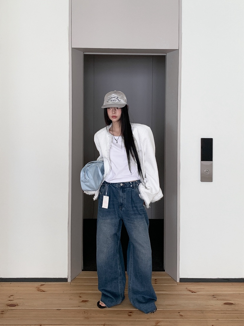 OURWAVE/OUR ROOM韓國直郵女士新款熱賣推薦夾克粗花呢Our Wave/Our Room夾克