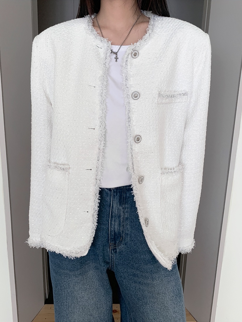 OURWAVE/OUR ROOM韓國直郵女士新款熱賣推薦夾克粗花呢Our Wave/Our Room夾克