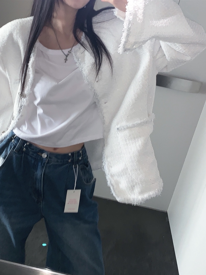 OURWAVE/OUR ROOM韓國直郵女士新款熱賣推薦夾克粗花呢Our Wave/Our Room夾克