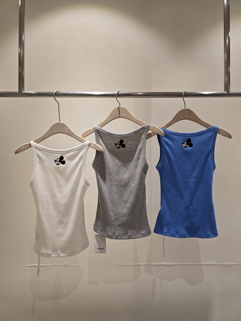 LIKEVAM韓國直郵實拍女裝新品人氣休閑熱賣推薦吊帶背心羅紋LIKEVAM吊帶/背心