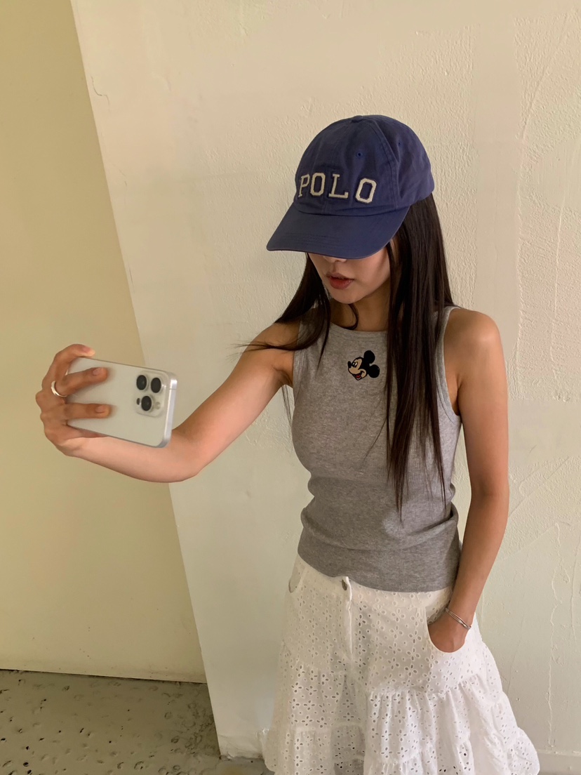 LIKEVAM韓國直郵實拍女裝新品人氣休閑熱賣推薦吊帶背心羅紋LIKEVAM吊帶/背心