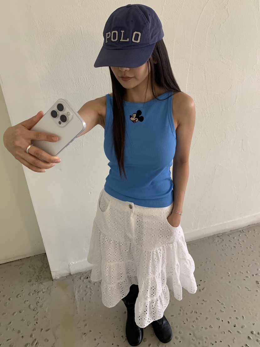 LIKEVAM韓國直郵實拍女裝新品人氣休閑熱賣推薦吊帶背心羅紋LIKEVAM吊帶/背心