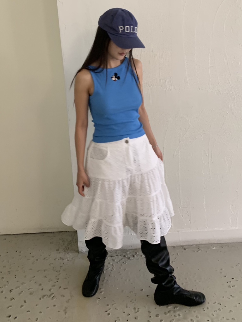 LIKEVAM韓國直郵實拍女裝新品人氣休閑熱賣推薦吊帶背心羅紋LIKEVAM吊帶/背心