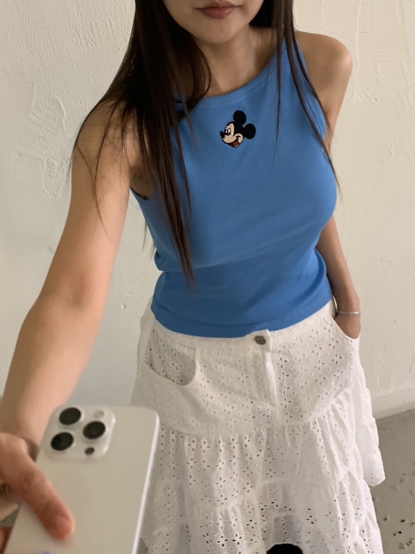 LIKEVAM韓國直郵實拍女裝新品人氣休閑熱賣推薦吊帶背心羅紋LIKEVAM吊帶/背心