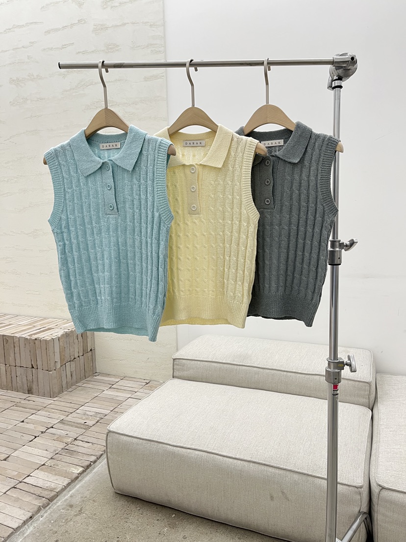 DARAK韓國代購女裝新款職業推薦休閑熱賣人氣26春夏吊帶背心DARAK吊帶/背心圖色3左三色