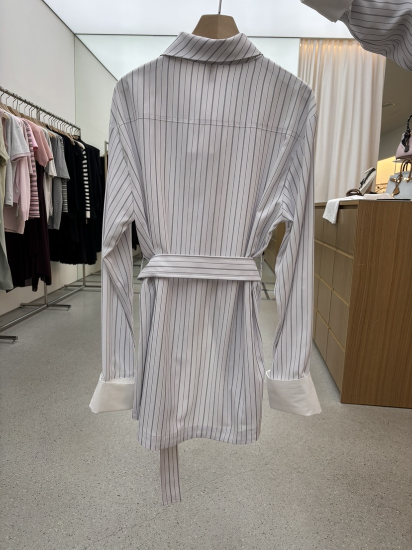 JUJU韓國東大門代購女士新款推薦26春夏襯衫蕾絲衫含腰帶JUJU襯衫/蕾絲衫