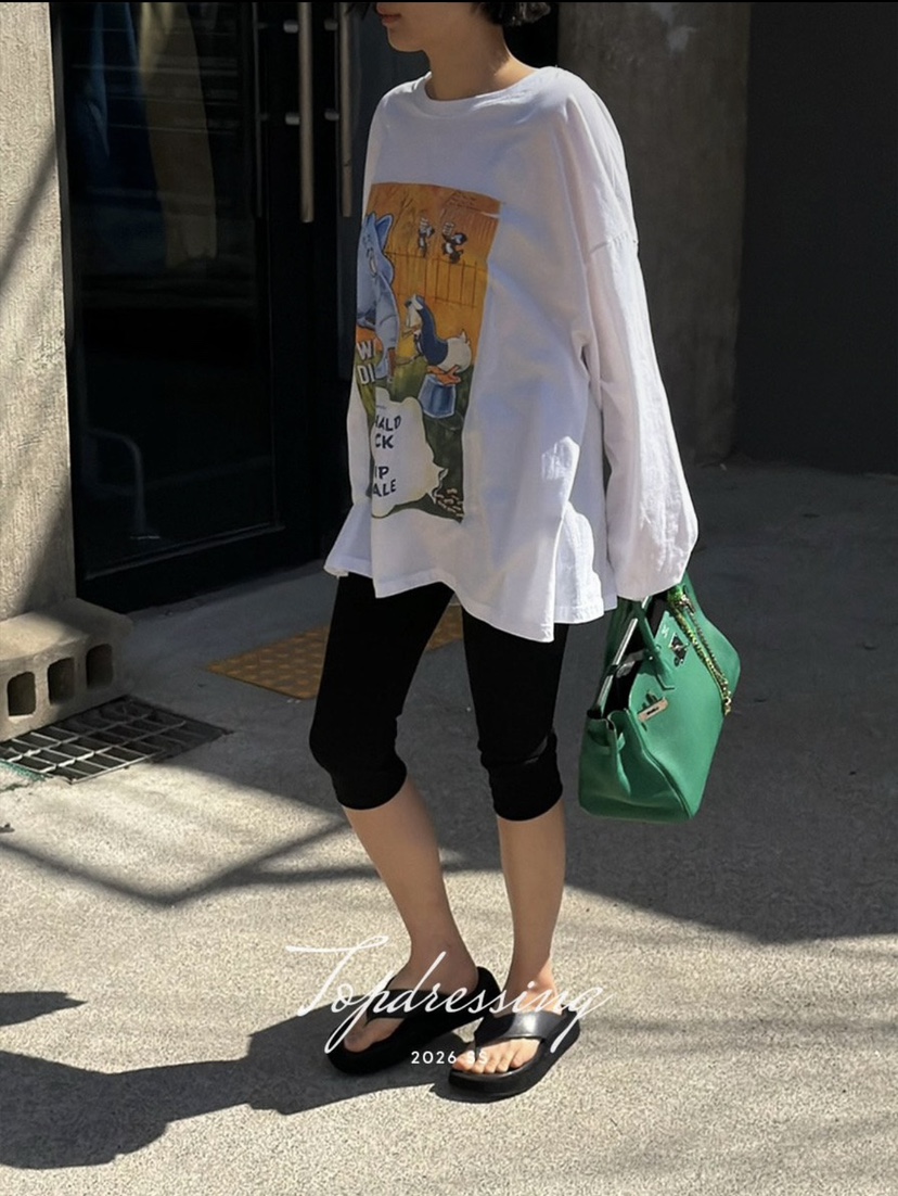 TOPDRESSING韓國直郵女士新品休閑推薦時尚打底褲鯊魚褲柔軟TOPDRESSING打底褲/鯊魚褲