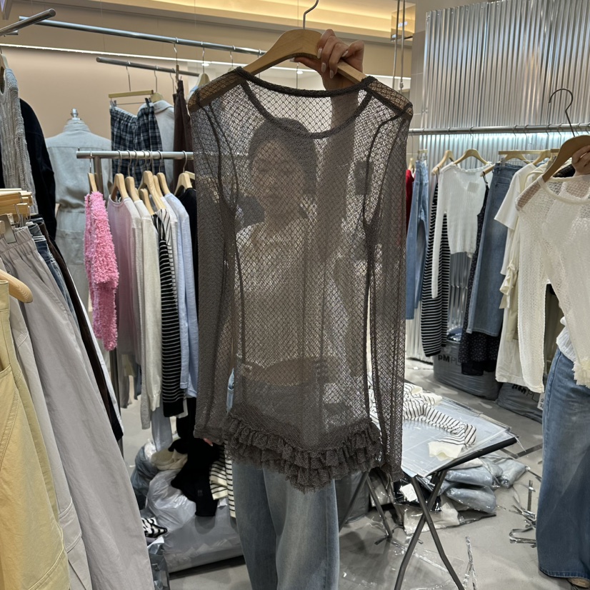 ALEGRE韓國東大門代購女裝新品休閑推薦時尚熱賣針織衫蕾絲ALEGRE針織衫