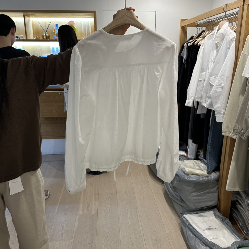 ROUNDER韓國東大門代購女士新款26春夏職業熱賣襯衫蕾絲衫ROUNDER襯衫/蕾絲衫