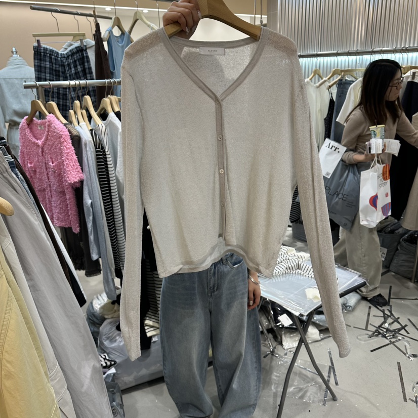 ALEGRE韓國代購女士新款26春夏時尚人氣熱賣推薦休閑針織衫ALEGRE針織衫圖色2