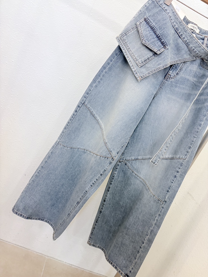 LUMIPLE韓國東大門代購女裝新品26春夏休閑熱賣推薦牛仔褲LUMIPLE牛仔褲