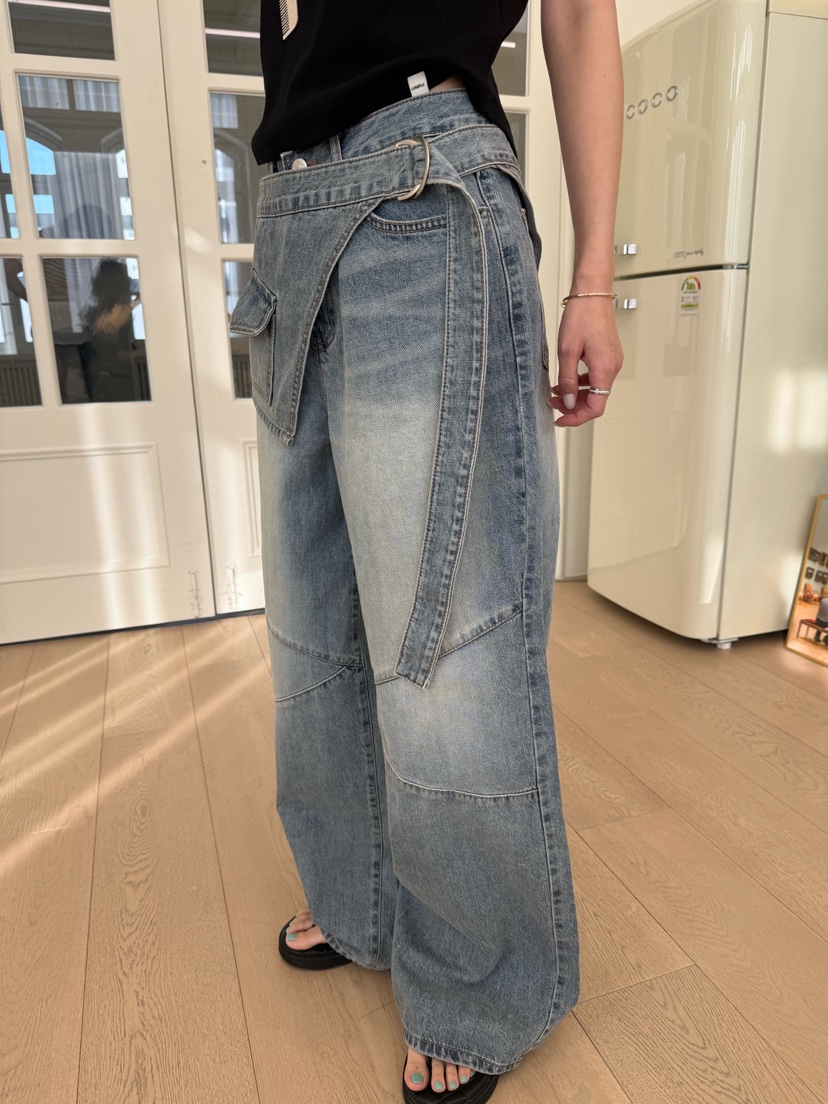 LUMIPLE韓國東大門代購女裝新品26春夏休閑熱賣推薦牛仔褲LUMIPLE牛仔褲