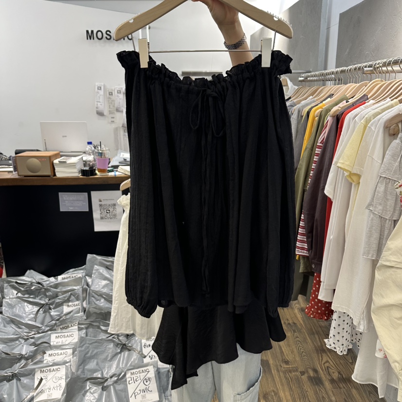 MOSAIC韓國直郵實拍女裝新款休閑熱賣26春夏吊帶背心紗布MOSAIC吊帶/背心圖色2