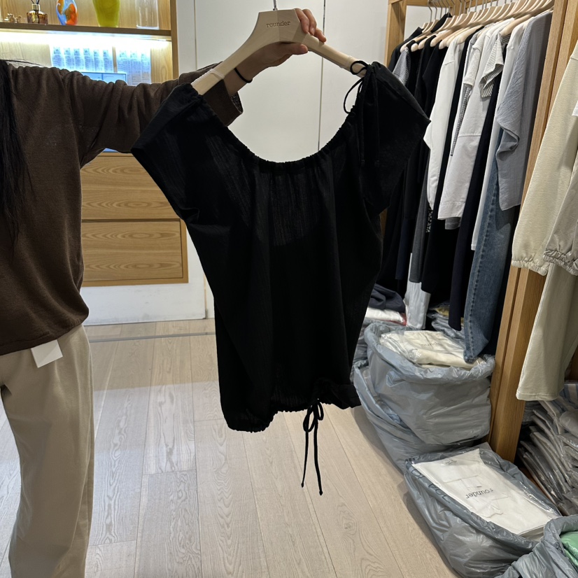 ROUNDER韓國東大門代購女士新品時尚休閑26春夏襯衫蕾絲衫ROUNDER襯衫/蕾絲衫圖色3