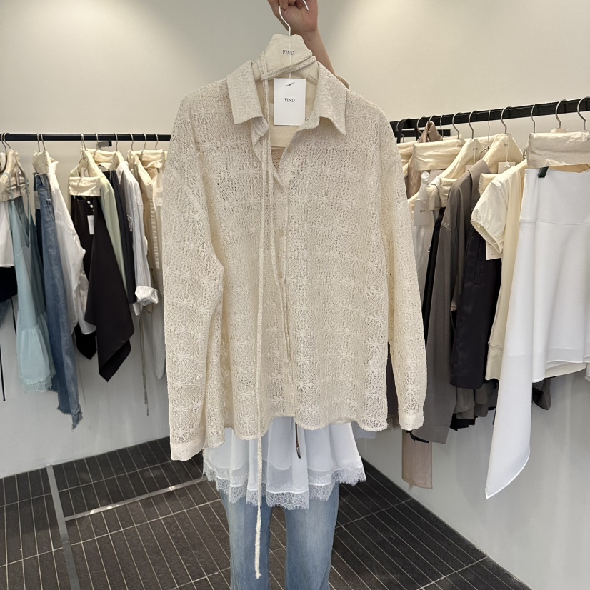 FIND-P韓國東大門代購女士新品推薦時尚26春夏襯衫蕾絲衫FIND-P襯衫/蕾絲衫圖色2