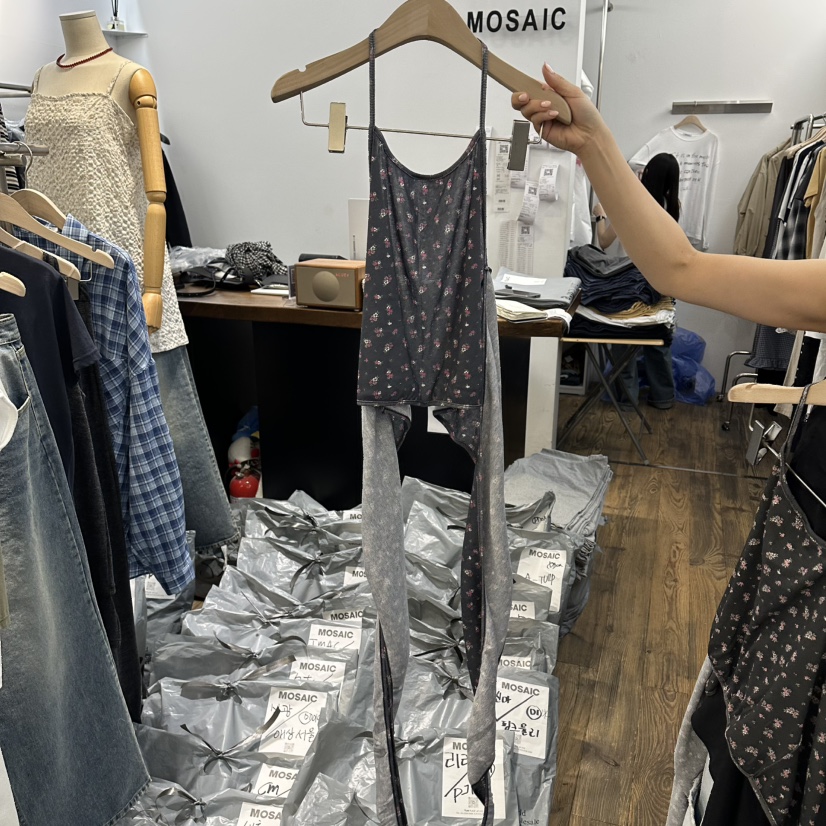 MOSAIC韓國東大門直郵女士新品熱賣人氣推薦時尚吊帶背心MOSAIC吊帶/背心圖色1