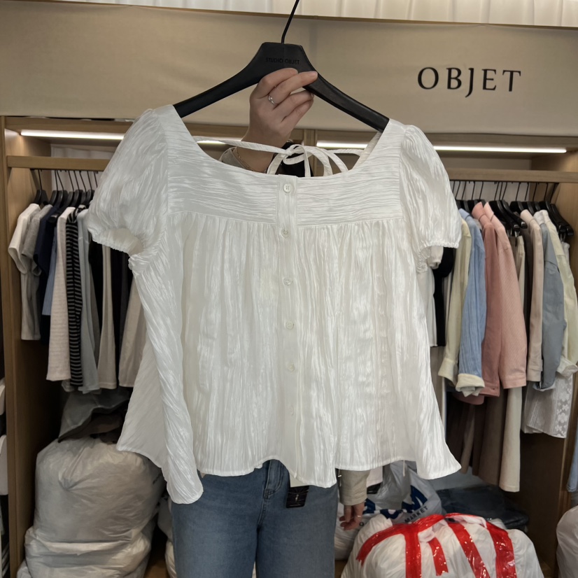 OBJET/LOVEUSU韓國東大門直郵女士新款人氣職業襯衫蕾絲衫OBJET/LOVEUSU襯衫/蕾絲衫圖色1