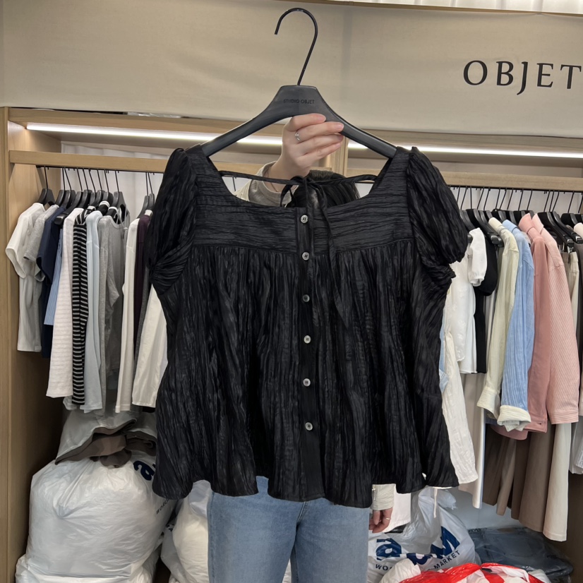 OBJET/LOVEUSU韓國東大門直郵女士新款人氣職業襯衫蕾絲衫OBJET/LOVEUSU襯衫/蕾絲衫圖色2