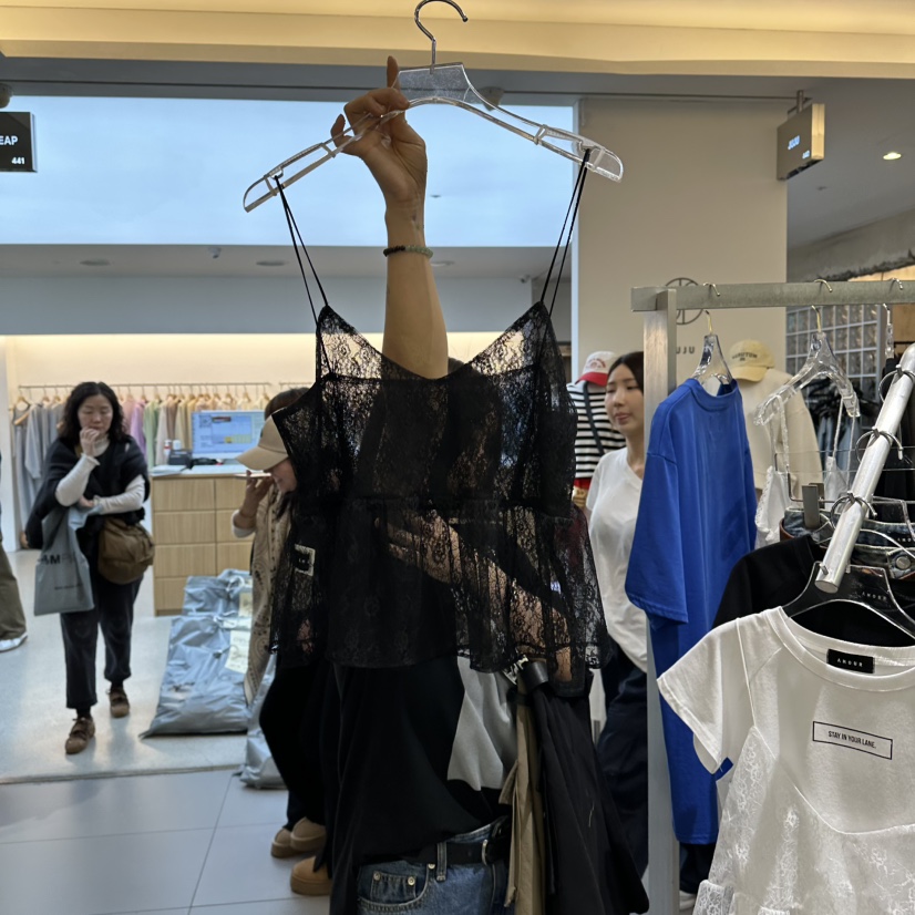 AMOUR韓國代購女士新款推薦26春夏人氣時尚休閑吊帶背心蕾絲AMOUR吊帶/背心圖色2