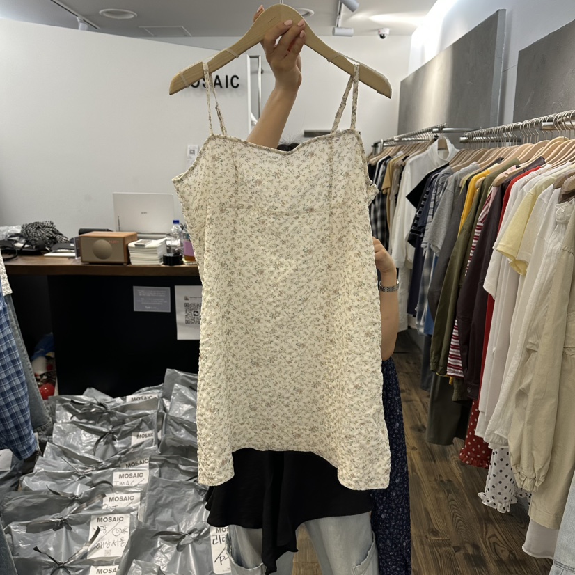 MOSAIC韓國東大門直郵女士新品26春夏人氣休閑熱賣吊帶背心MOSAIC吊帶/背心