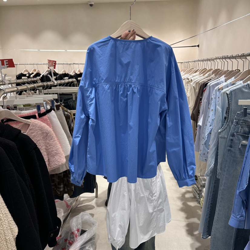 Color B韓國代購女士新品推薦職業時尚人氣26春夏襯衫蕾絲衫Color B襯衫/蕾絲衫