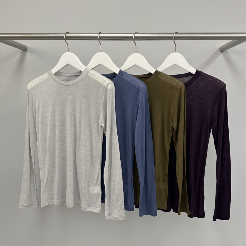 WATER/RIVER韓國直郵實拍女士新品26春夏時尚長袖T恤羊絨WATER/RIVER長袖T恤