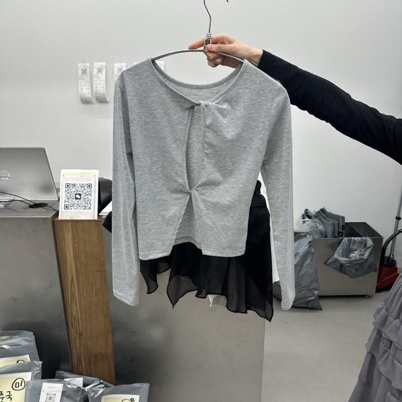 ENHANCE韓國東大門直郵女裝新品休閑人氣熱賣推薦長袖T恤ENHANCE/HOPESMORE長袖T恤