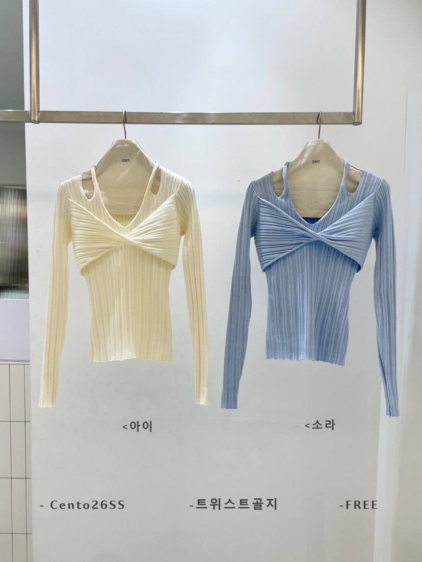 CENTO韓國東大門直郵女裝新款休閑26春夏時尚職業熱賣針織衫CENTO針織衫