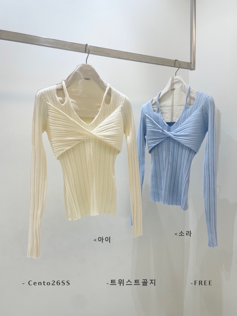 CENTO韓國東大門直郵女裝新款休閑26春夏時尚職業熱賣針織衫CENTO針織衫