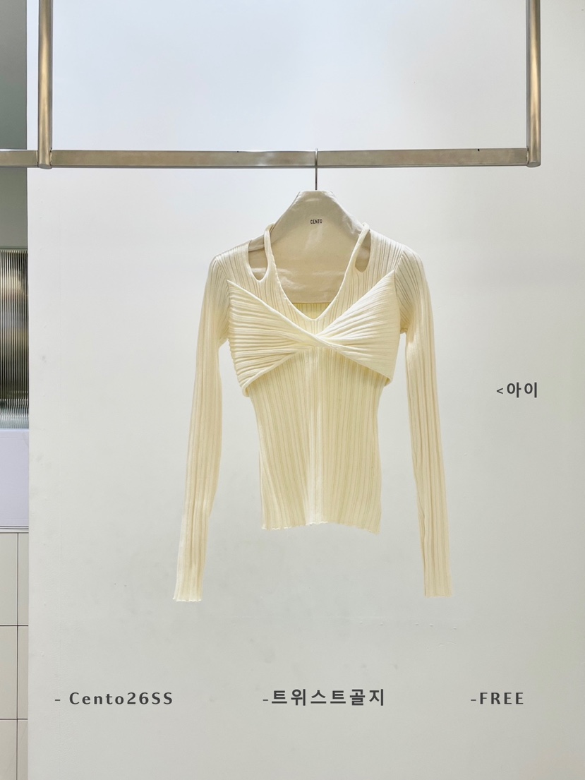 CENTO韓國東大門直郵女裝新款休閑26春夏時尚職業熱賣針織衫CENTO針織衫圖色1