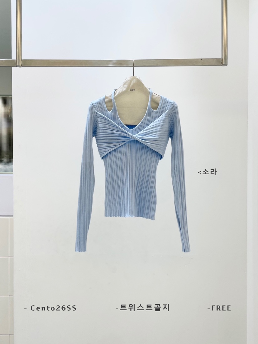 CENTO韓國東大門直郵女裝新款休閑26春夏時尚職業熱賣針織衫CENTO針織衫圖色2