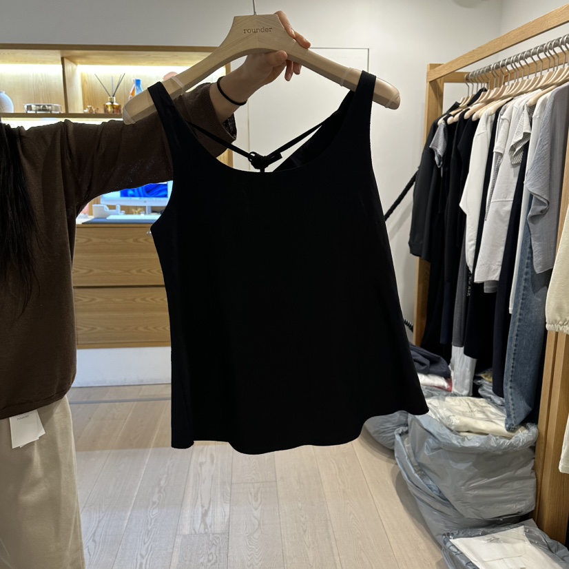 ROUNDER韓國直郵實拍女裝新品推薦人氣時尚熱賣26春夏吊帶背心ROUNDER吊帶/背心圖色3黑色