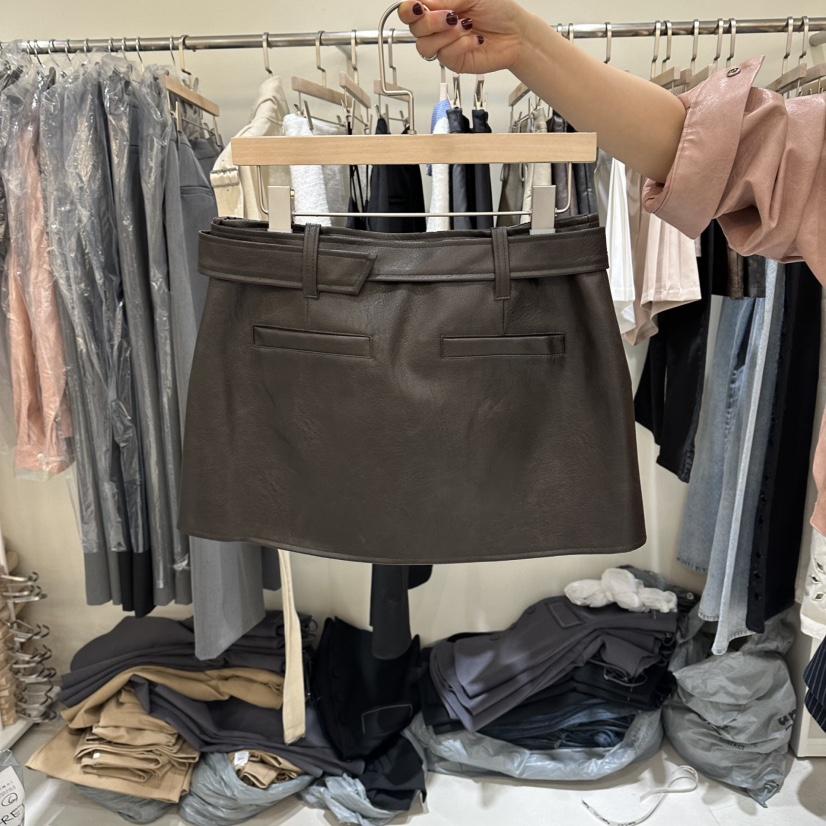 BES韓國直郵實拍女士新品人氣推薦26春夏時尚裙褲含腰帶口袋BES SEOUL裙褲