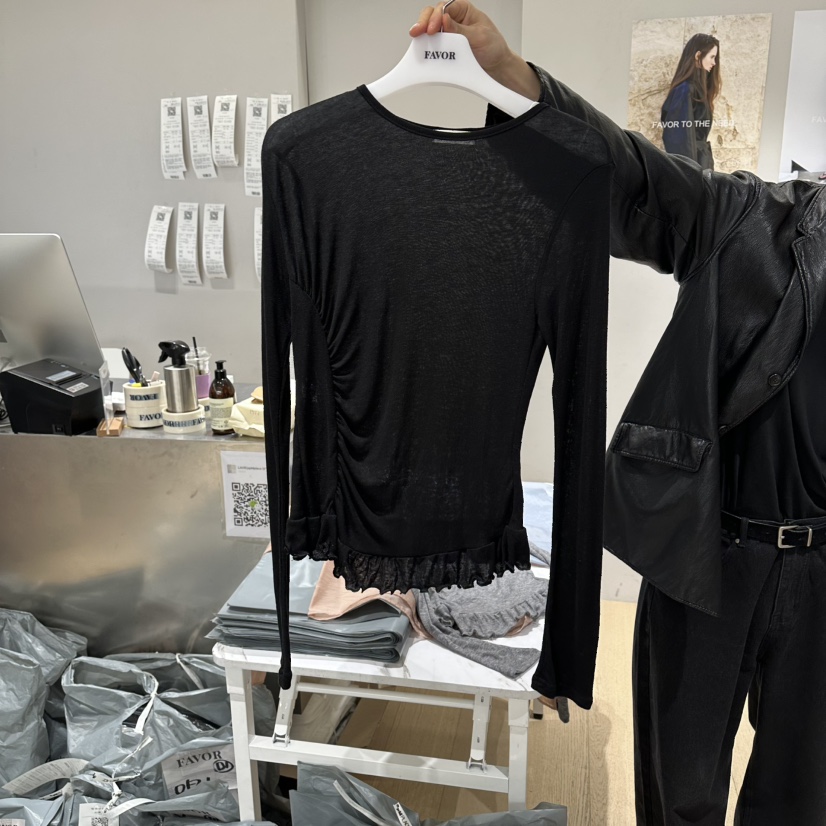 FAVOR-P韓國代購女士新品熱賣人氣休閑26春夏時尚長袖T恤FAVOR-P長袖T恤圖色3