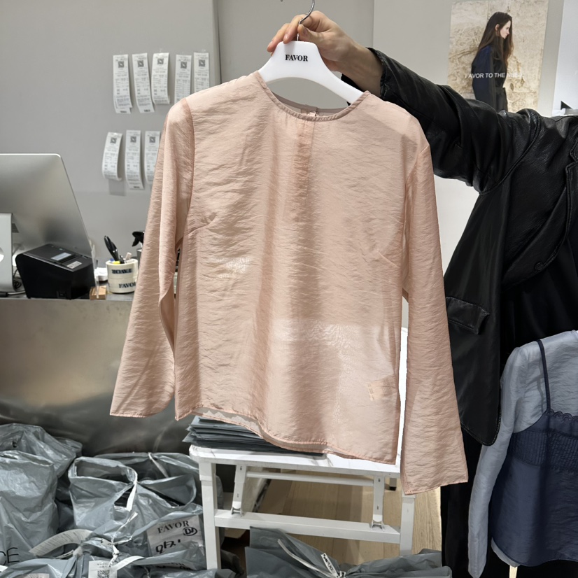 FAVOR-P韓國東大門代購女裝新款26春夏職業推薦襯衫蕾絲衫FAVOR-P襯衫/蕾絲衫圖色2