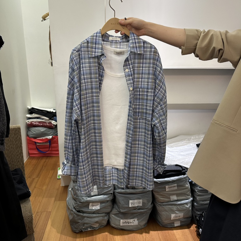 NAVE韓國直郵女裝新品職業26春夏推薦熱賣休閑襯衫蕾絲衫NAVE襯衫/蕾絲衫圖色1