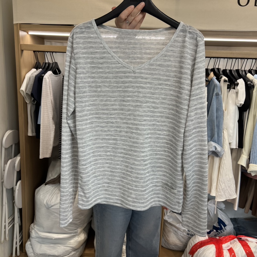 OBJET/LOVEUSU韓國代購女士新品休閑推薦人氣熱賣長袖T恤OBJET/LOVEUSU長袖T恤圖色2