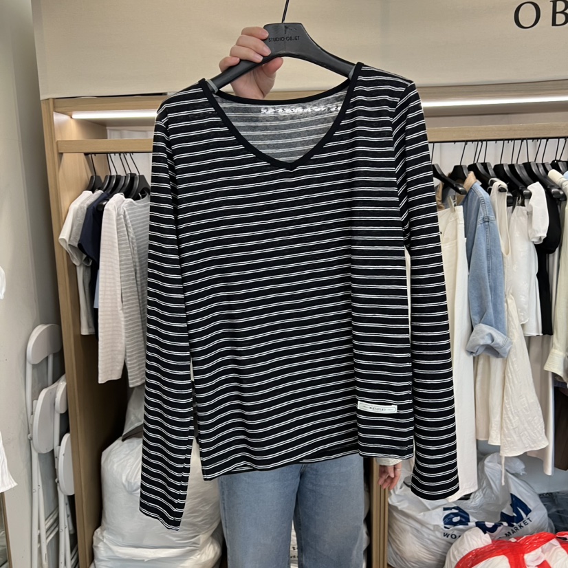 OBJET/LOVEUSU韓國代購女士新品休閑推薦人氣熱賣長袖T恤OBJET/LOVEUSU長袖T恤圖色3