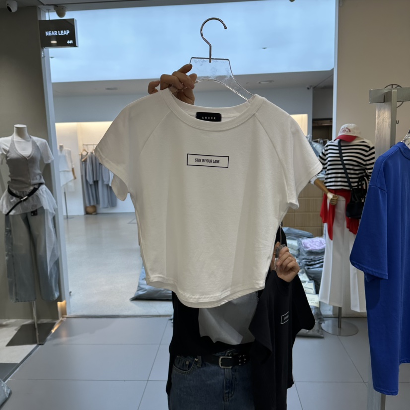 AMOUR韓國直郵女裝新款職業時尚人氣推薦熱賣休閑26春夏T恤AMOURT恤圖色1