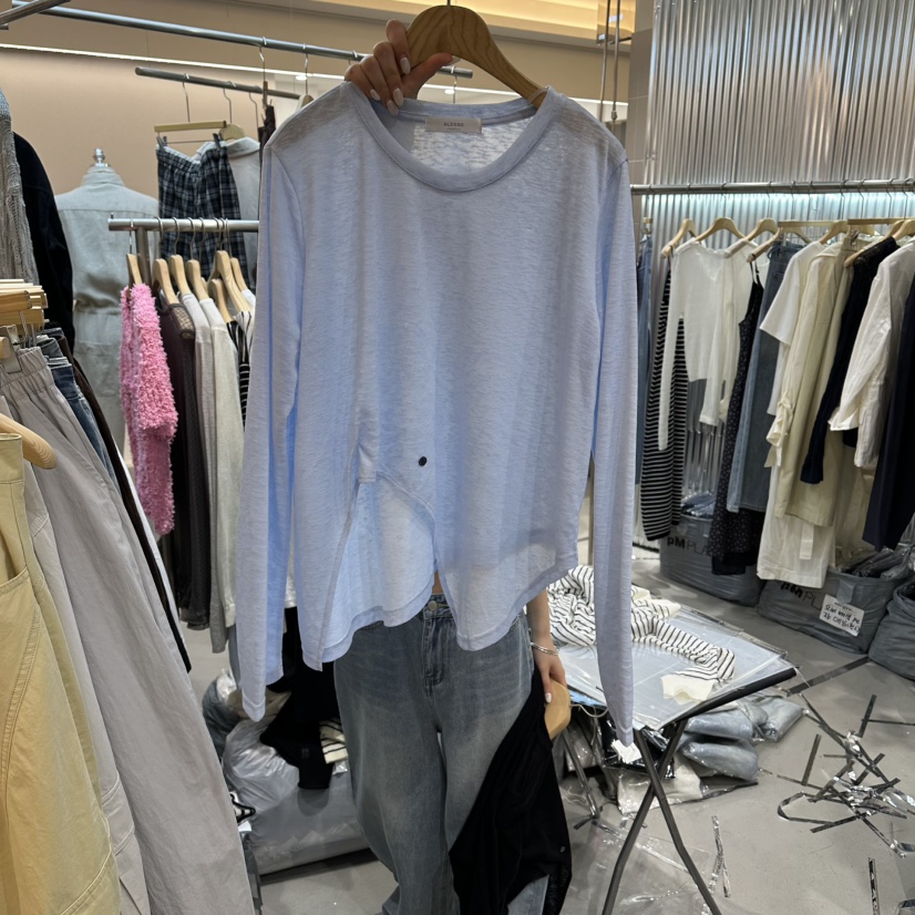 ALEGRE韓國代購女裝新款休閑26春夏熱賣時尚人氣推薦長袖T恤ALEGRE長袖T恤圖色2