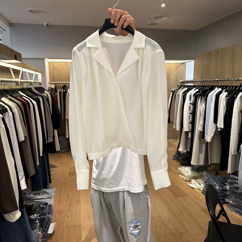 LEFANCY韓國東大門代購女裝新款推薦26春夏時尚襯衫蕾絲衫LEFANCY襯衫/蕾絲衫圖色1