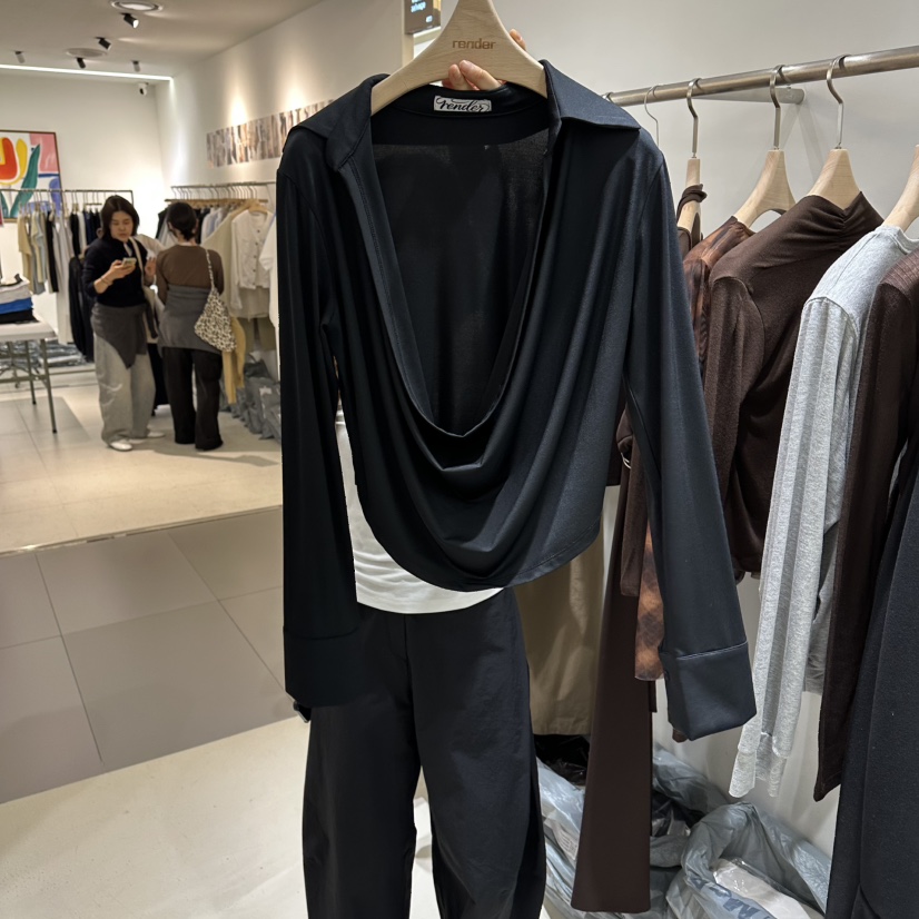 RENDER韓國東大門代購女士新款職業襯衫蕾絲衫不含內搭不含項鏈RENDER襯衫/蕾絲衫圖色2