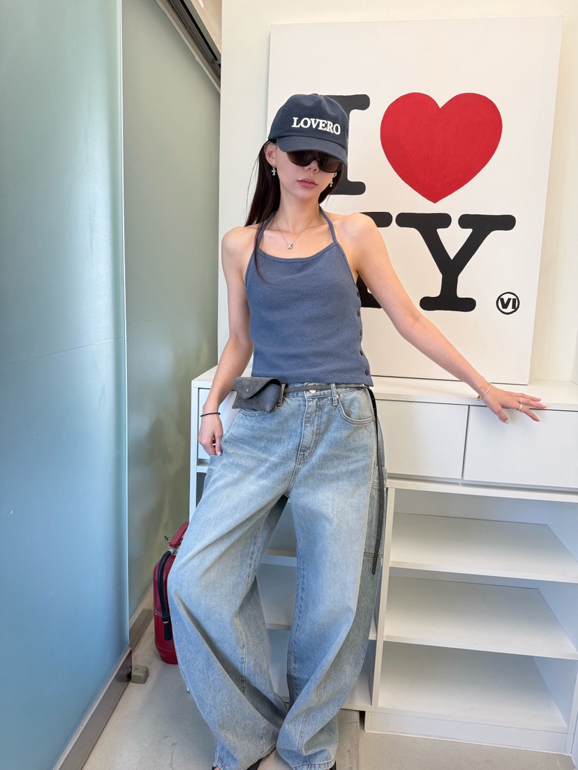 LUMIPLE韓國東大門直郵女士新款人氣熱賣推薦吊帶背心紐扣LUMIPLE吊帶/背心