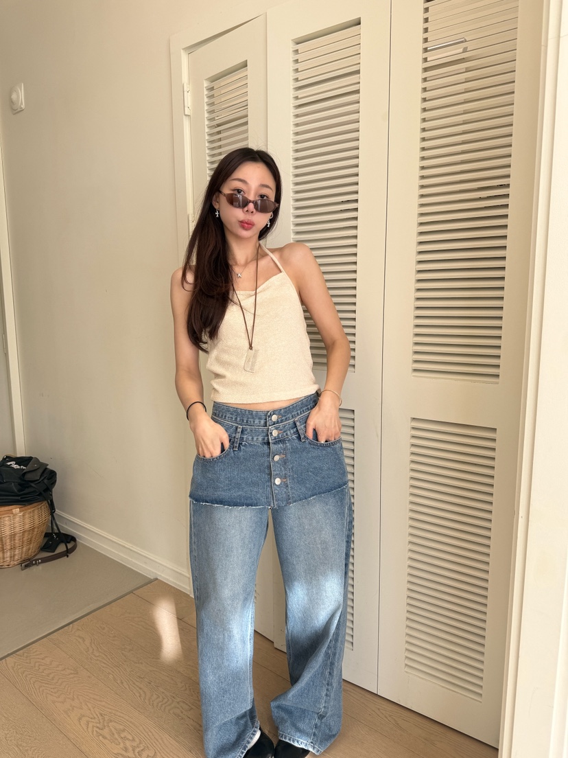 LUMIPLE韓國東大門直郵女士新款人氣熱賣推薦吊帶背心紐扣LUMIPLE吊帶/背心