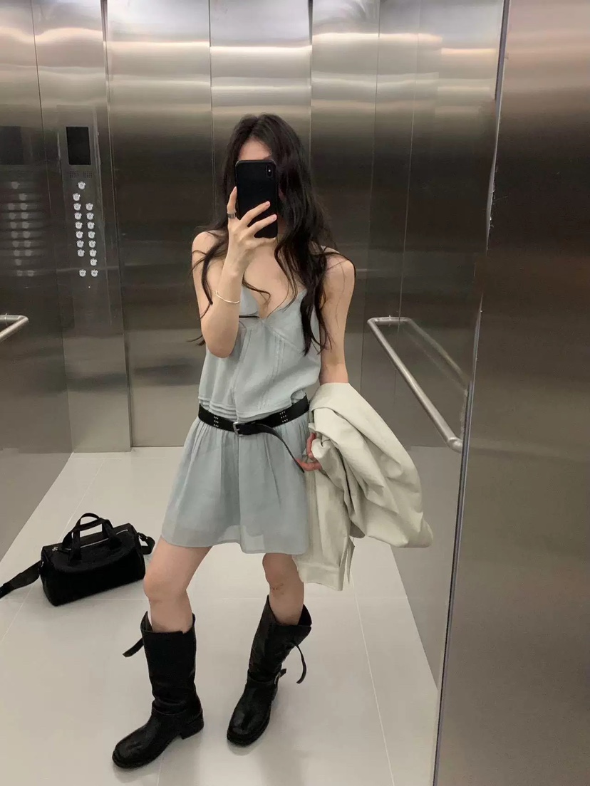 VIVANI韓國直郵女士新品人氣時尚休閑熱賣連衣裙不含腰帶VIVANI連衣裙