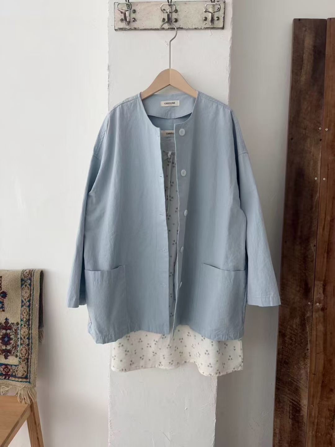 CAROLINE東大門直郵女裝新品真品推薦時尚休閑夾克不含內搭CARO_LINE夾克圖色1