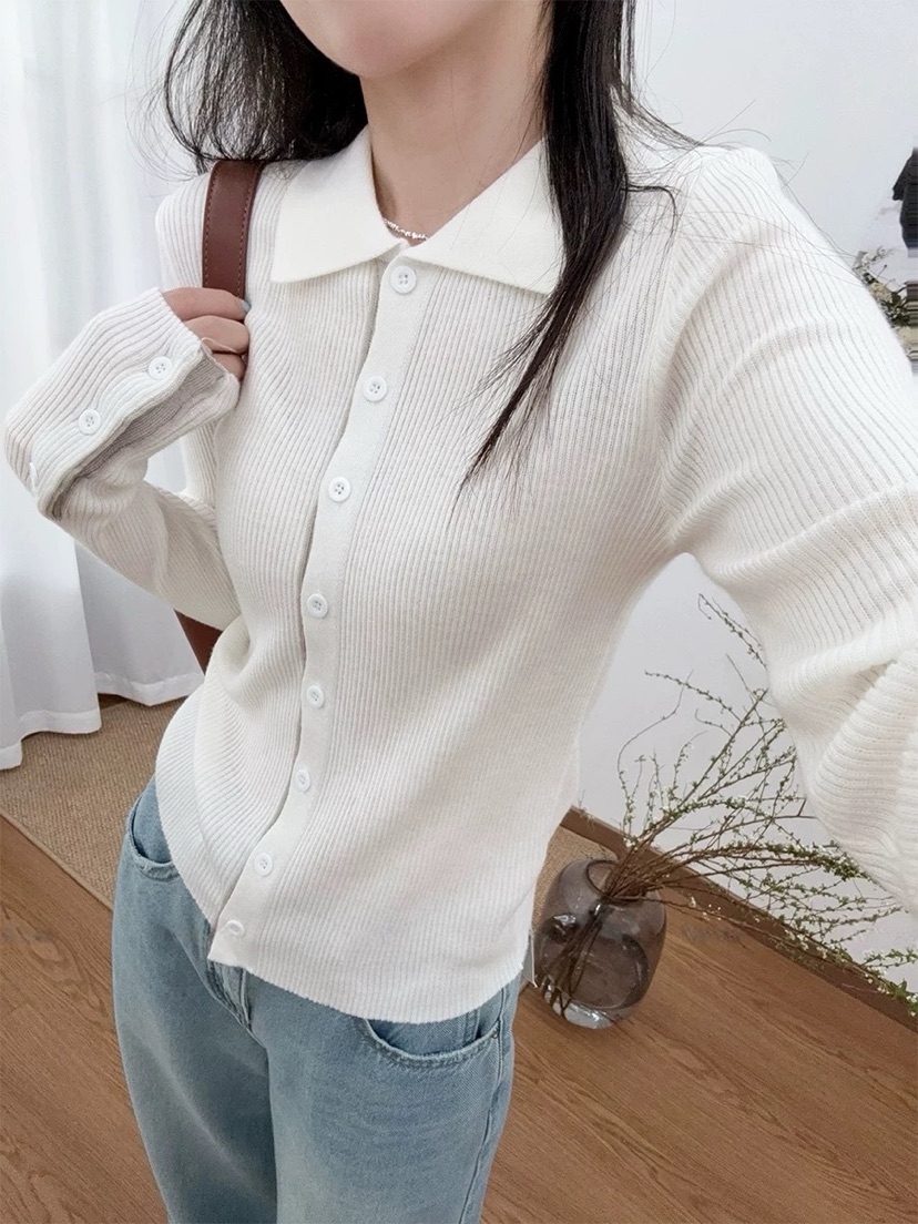 VIVANI韓國代購女裝新品時尚真品26春夏熱賣休閑針織衫羅紋VIVANI針織衫