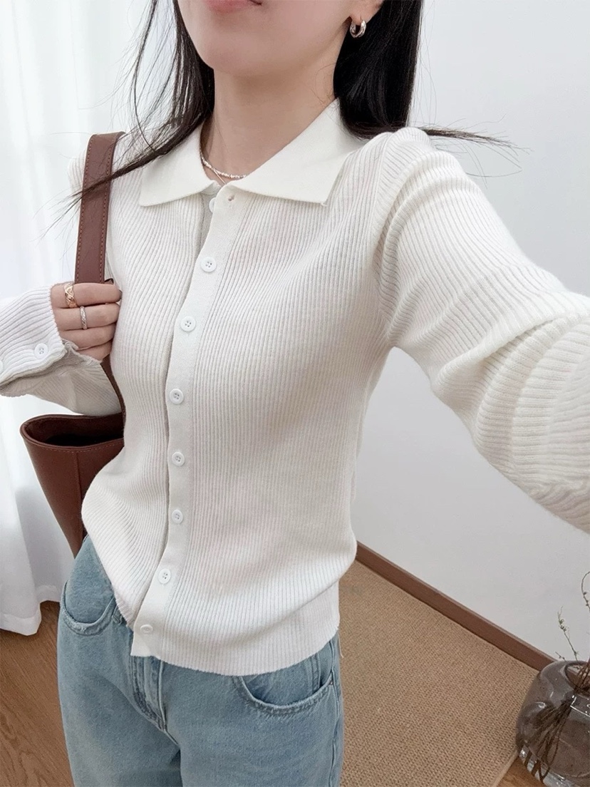 VIVANI韓國代購女裝新品時尚真品26春夏熱賣休閑針織衫羅紋VIVANI針織衫