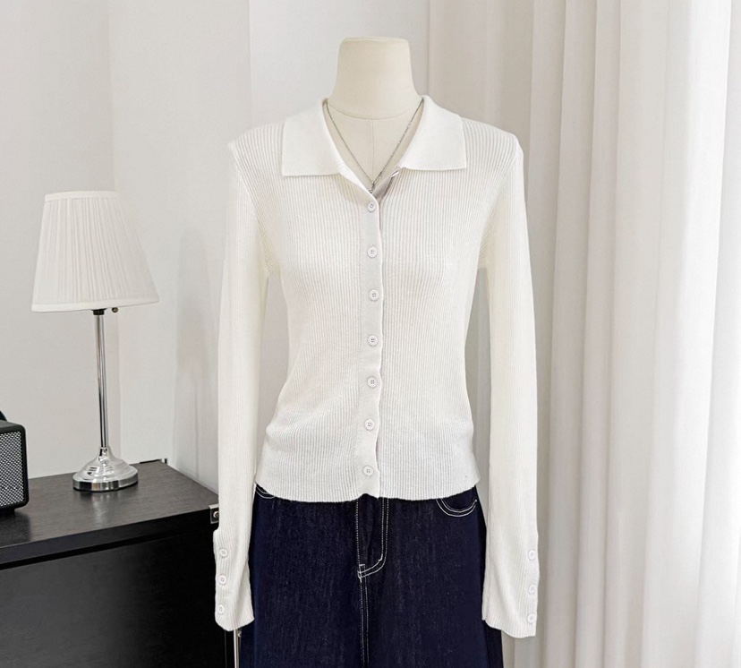 VIVANI韓國代購女裝新品時尚真品26春夏熱賣休閑針織衫羅紋VIVANI針織衫